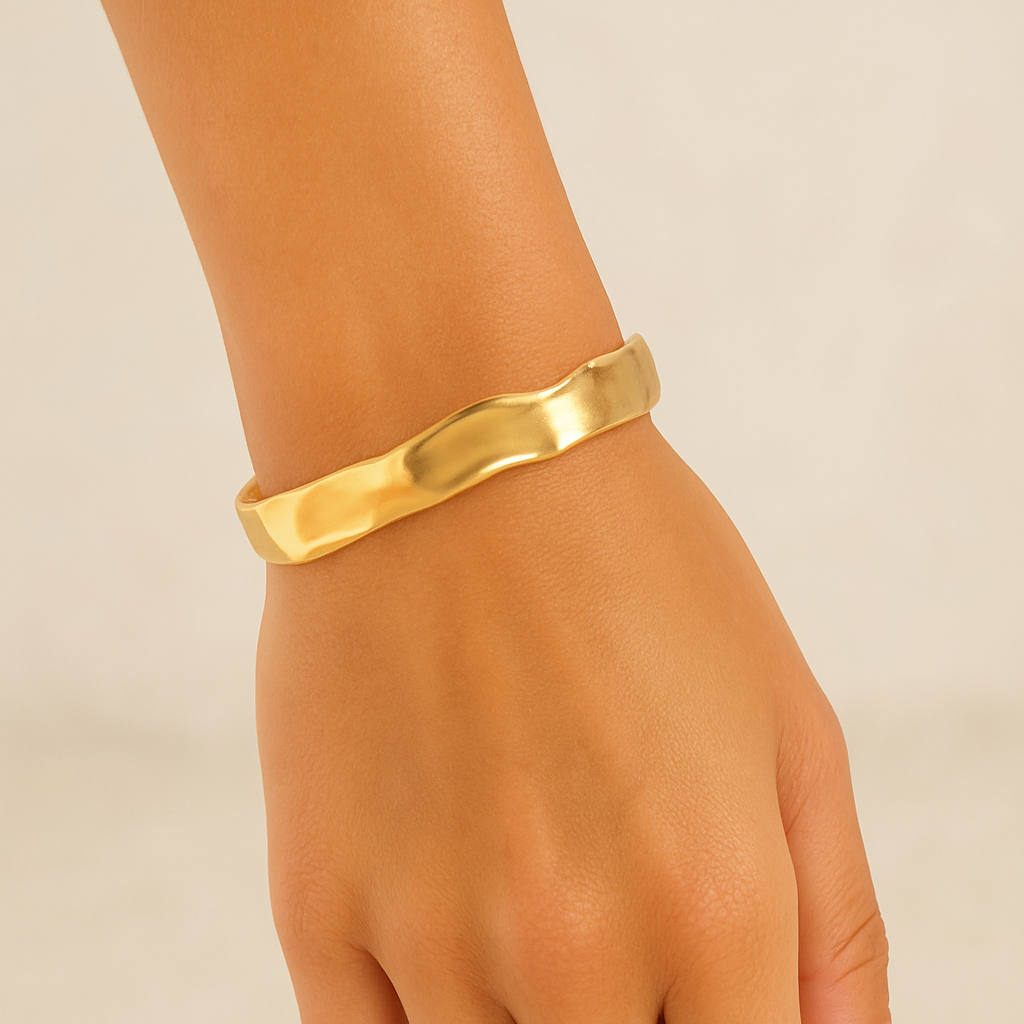 Lexi | Stainless Steel 18K Gold Plated Cuff Bangle