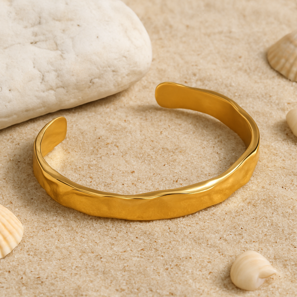 Lexi | Stainless Steel 18K Gold Plated Cuff Bangle