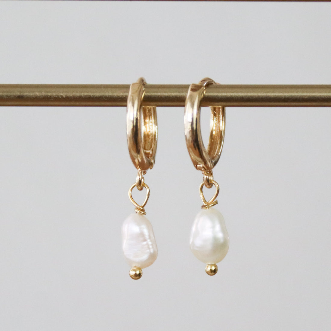 Broome | Freshwater Pearl Huggie Earrings
