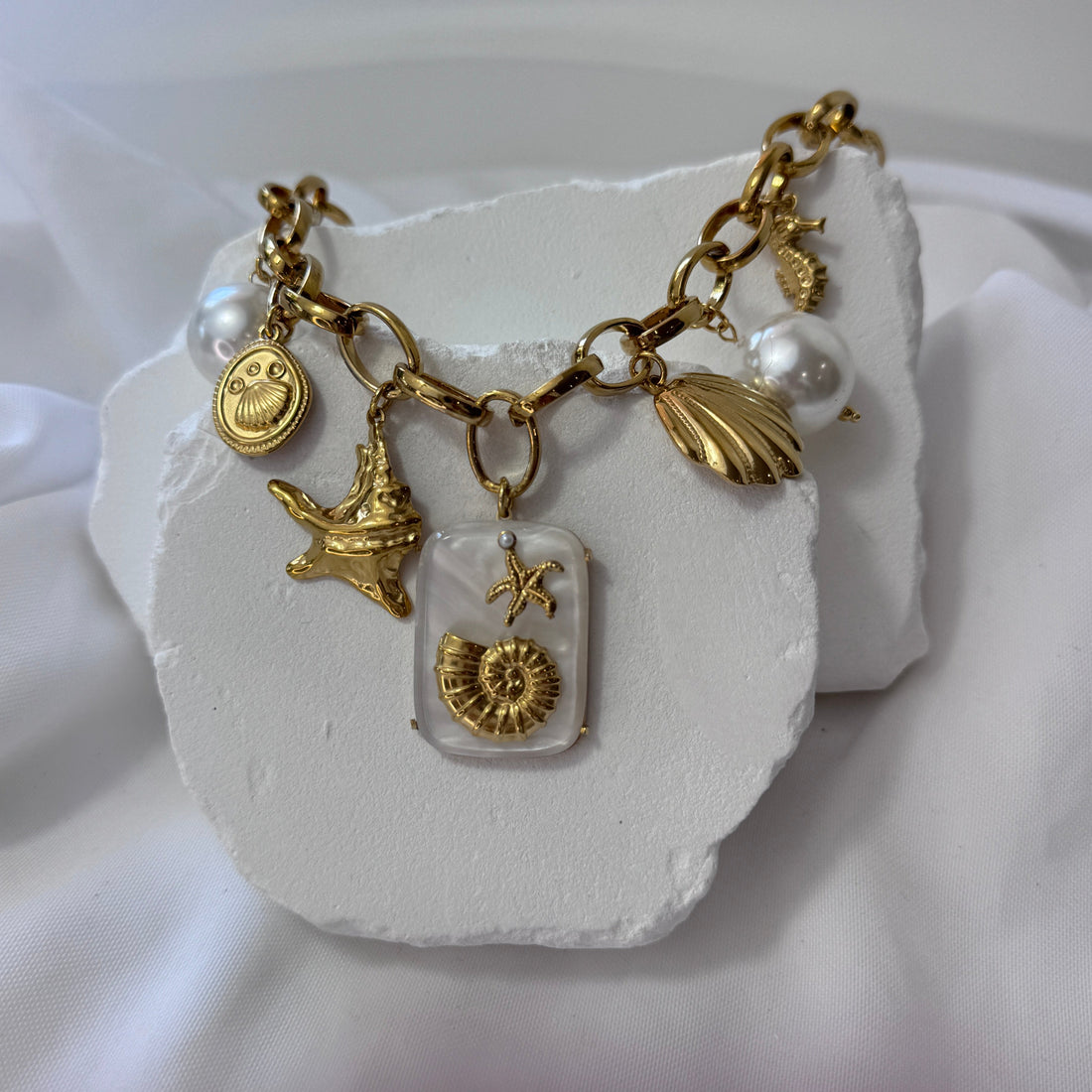 Sirena - Statement Ocean Charm Necklace