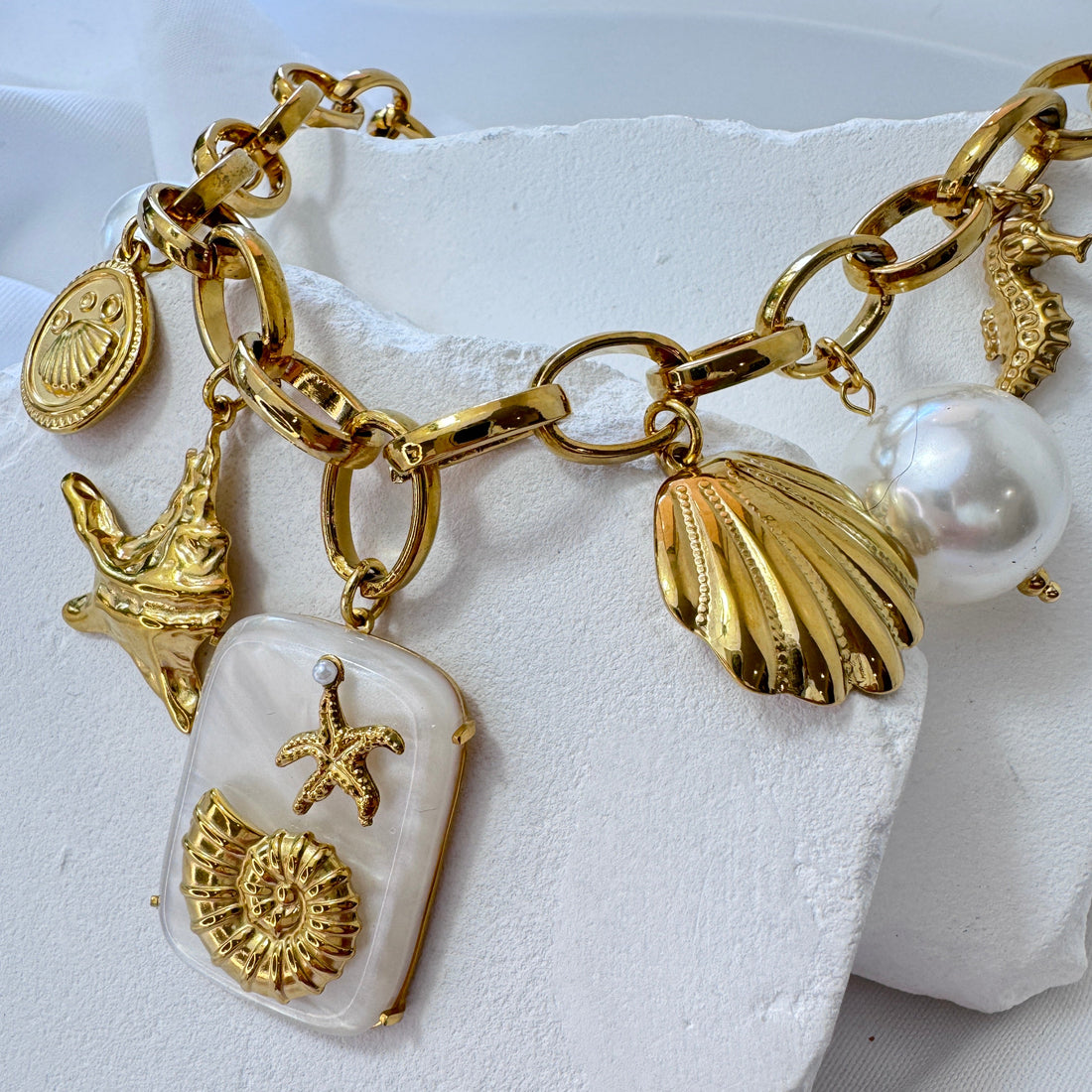 Sirena - Statement Ocean Charm Necklace