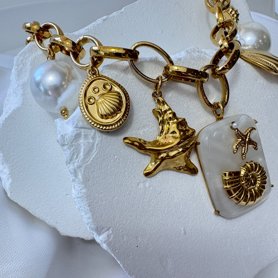 Sirena - Statement Ocean Charm Necklace