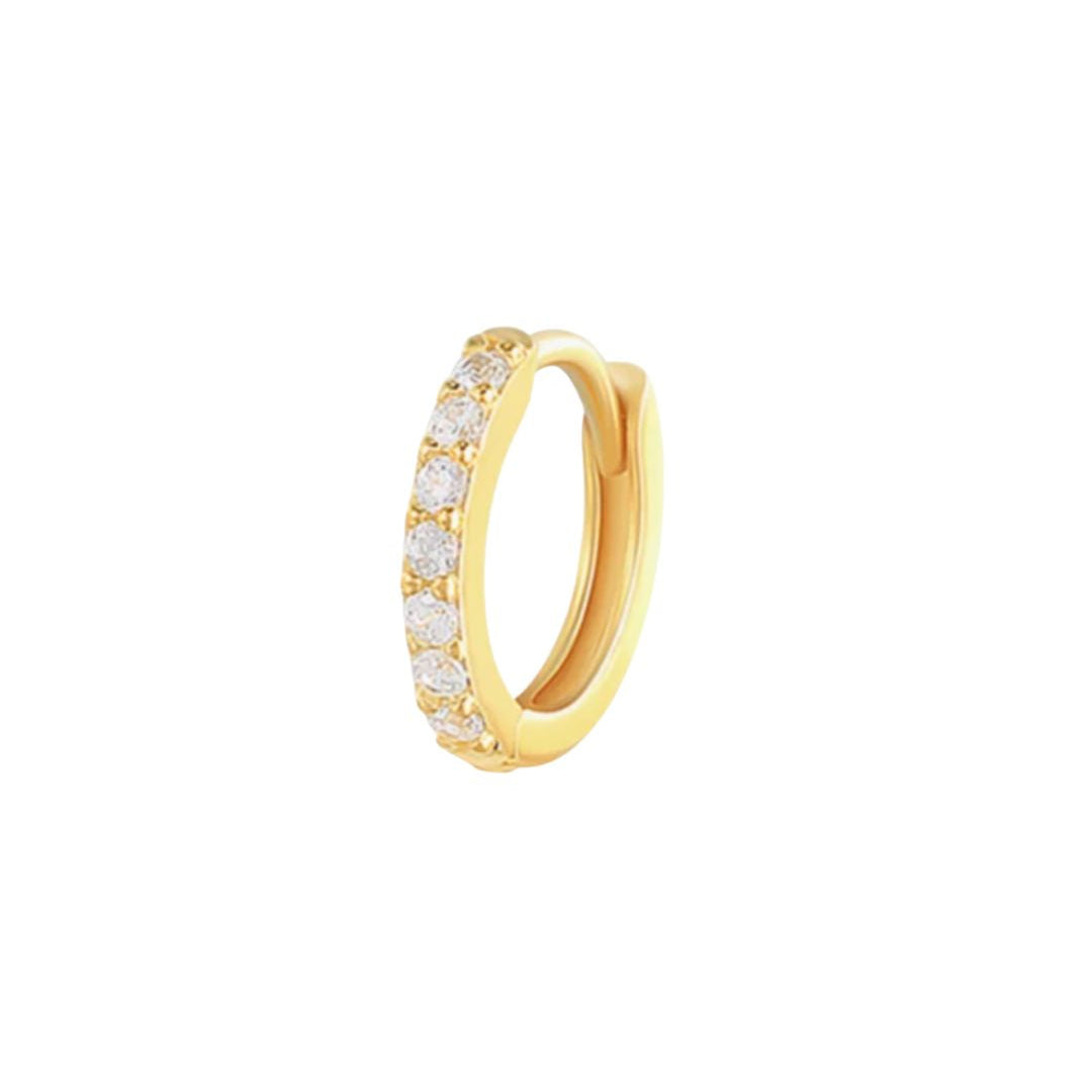 Leriia Huggie Hoops | 18k Gold-Plated Sterling Silver Cubic Zirconia Huggie