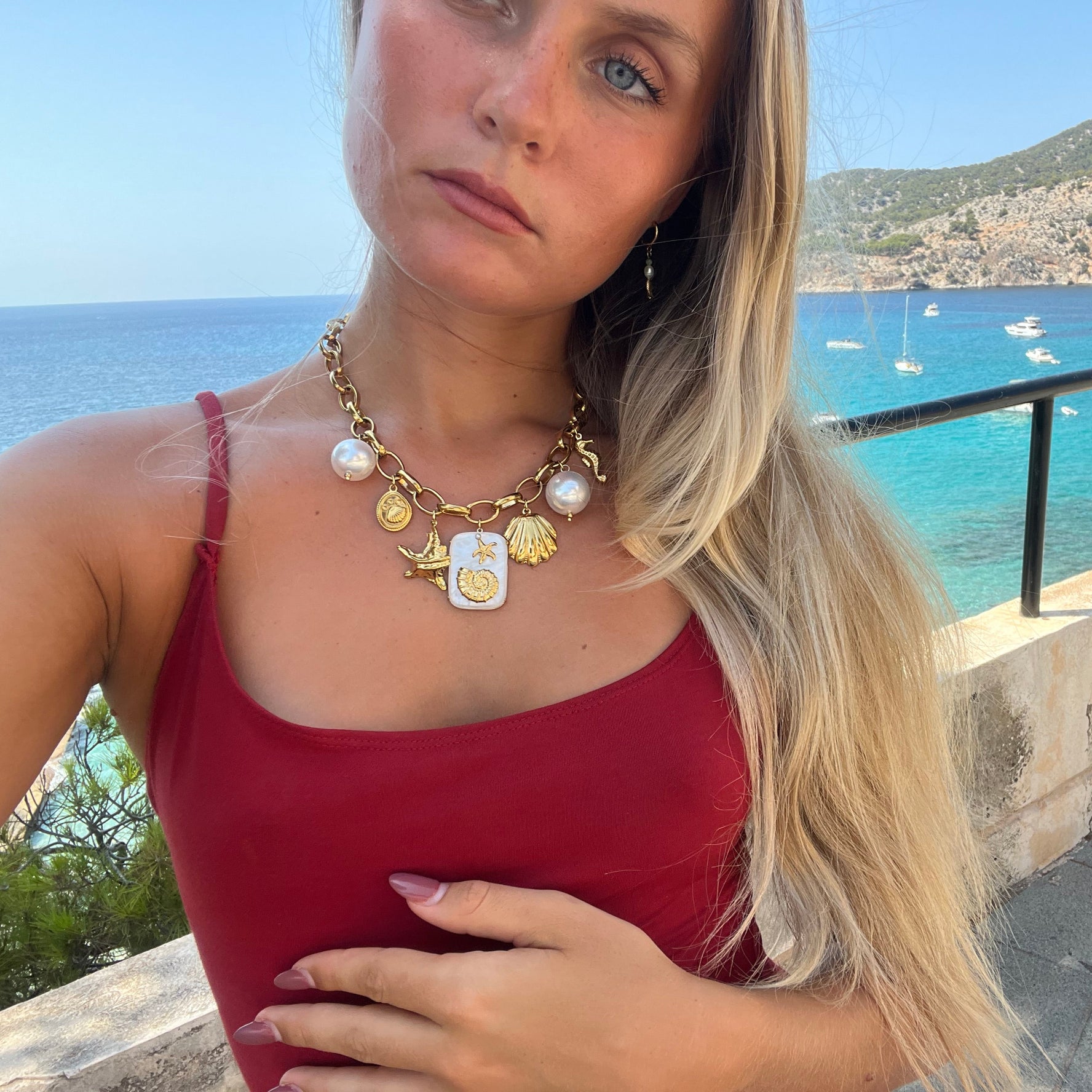 Sirena - Statement Ocean Charm Necklace