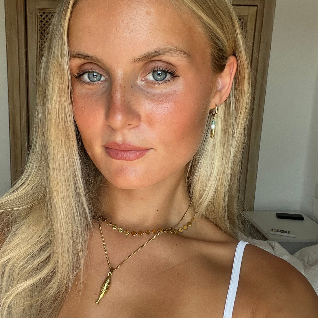 Sardine Huggies |  Gold or Silver Drop Earrings