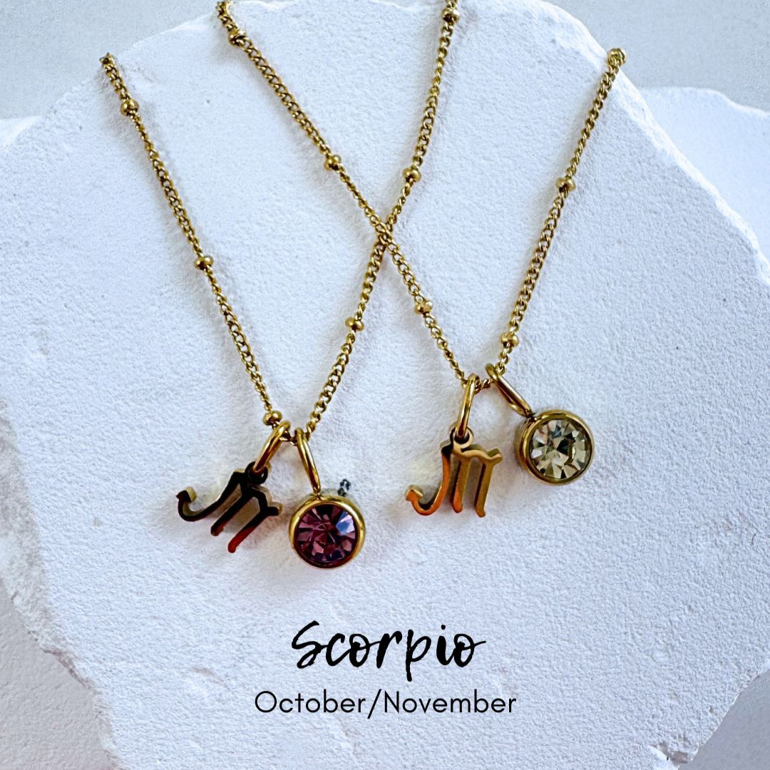 Birthstone/Zodiac/Constellation Charm Necklace