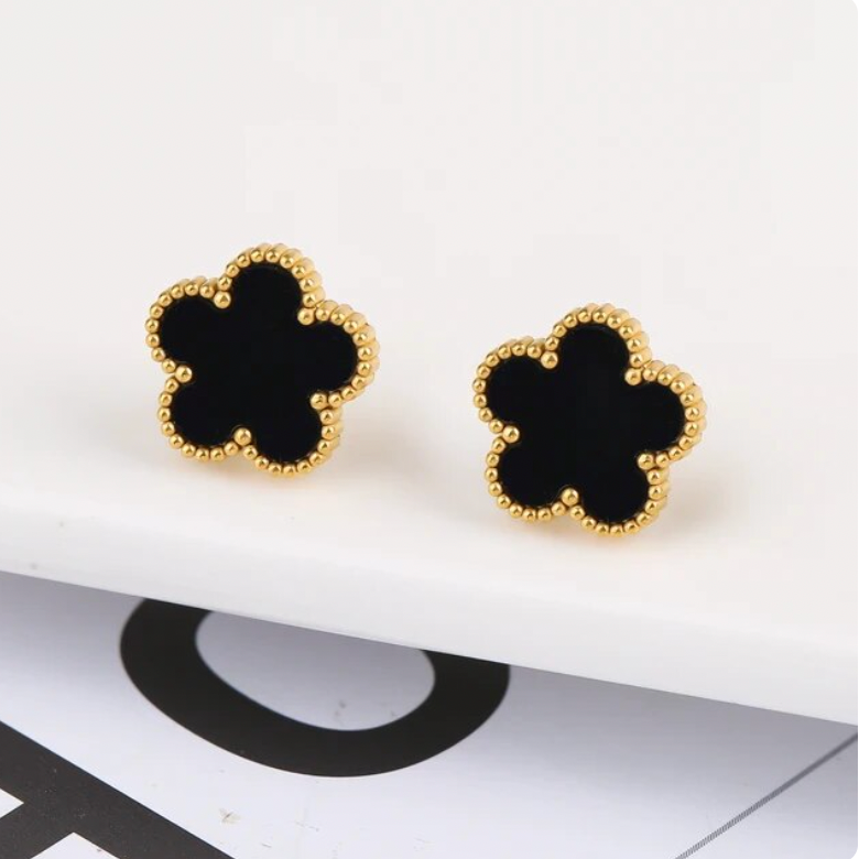 Ivy | Gold Plated Flower Stud Earrings