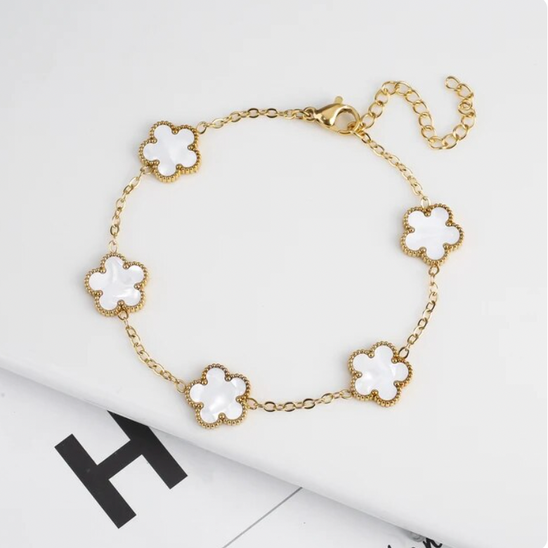 Lily | Flower Stainless Steel 18K Gold Plated Bracelet