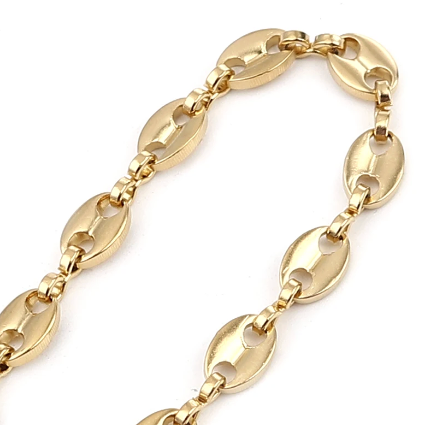 Amber |  Gold & Silver Coffee Bean Chain Anket