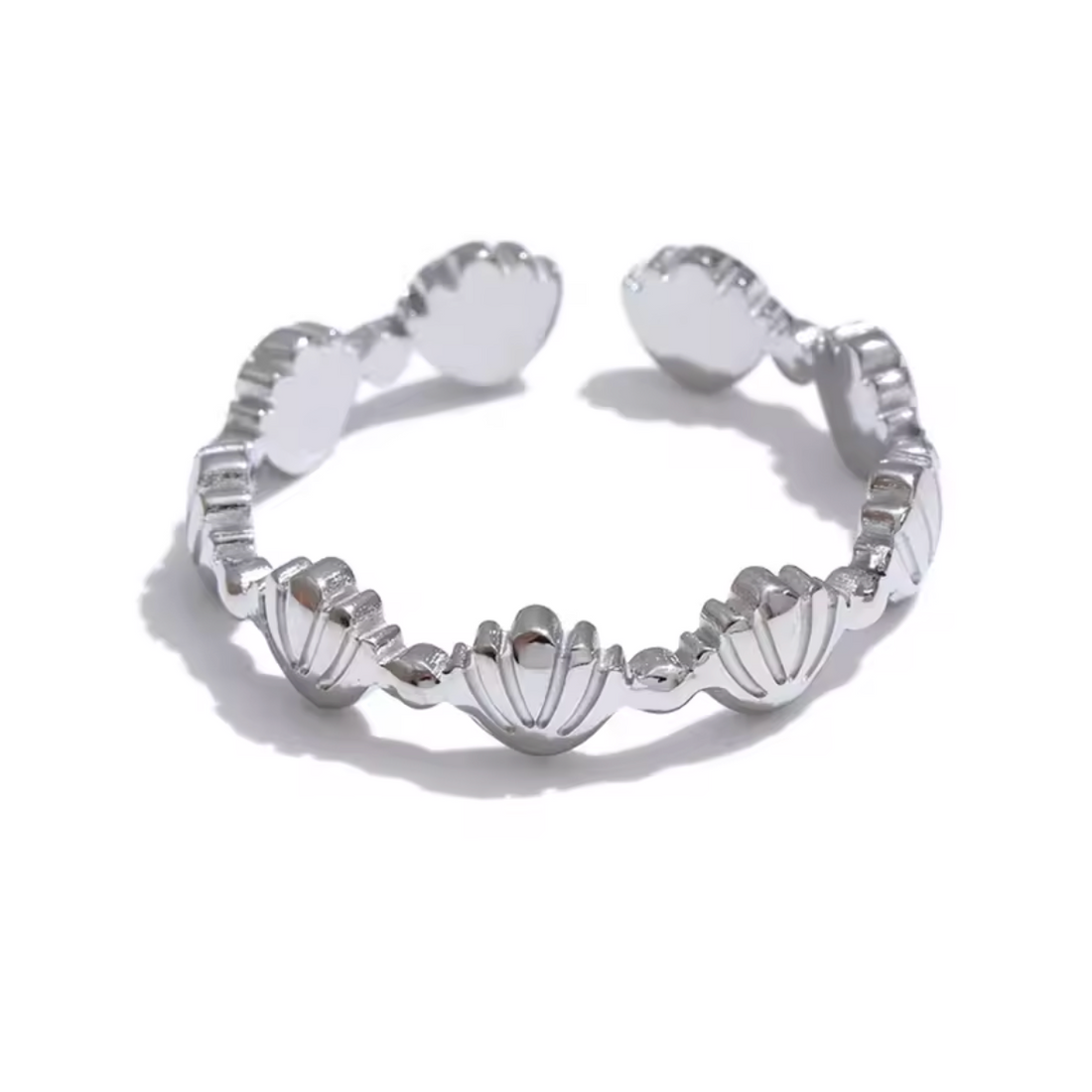 Finnie Shell Open Ring | Waterproof Gold & Silver Ring
