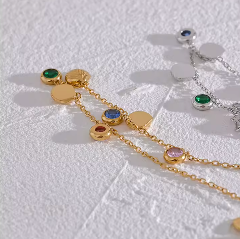 Isla |  Gold & Silver Waterproof Anklet
