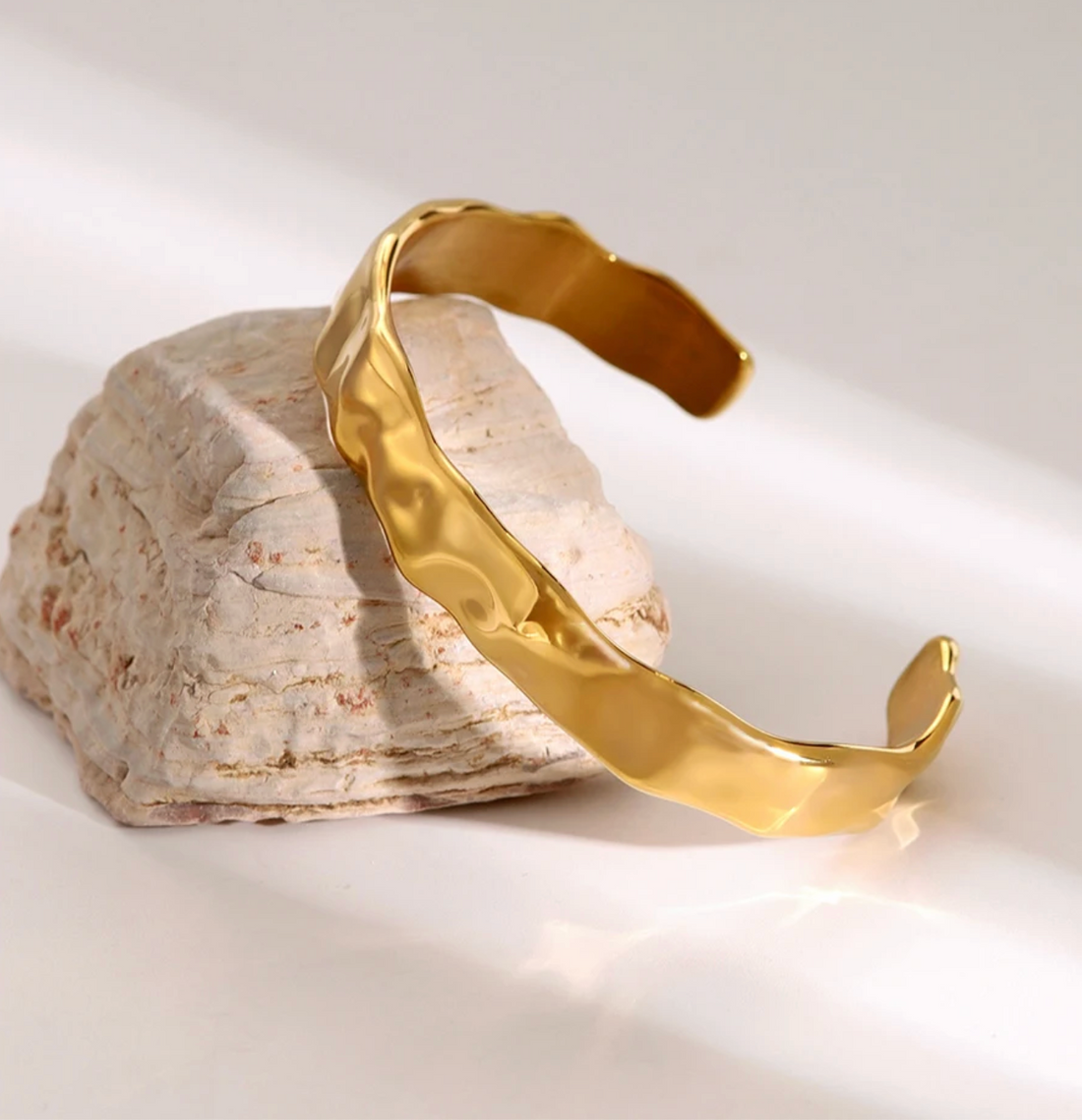 Lexi | Stainless Steel 18K Gold Plated Cuff Bangle
