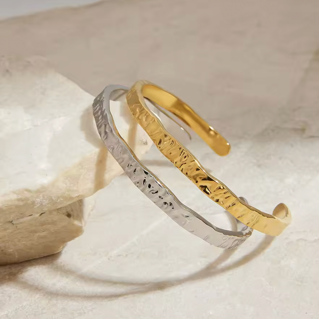 Larissa | Stainless Steel 18K Gold Plated Cuff Bangle