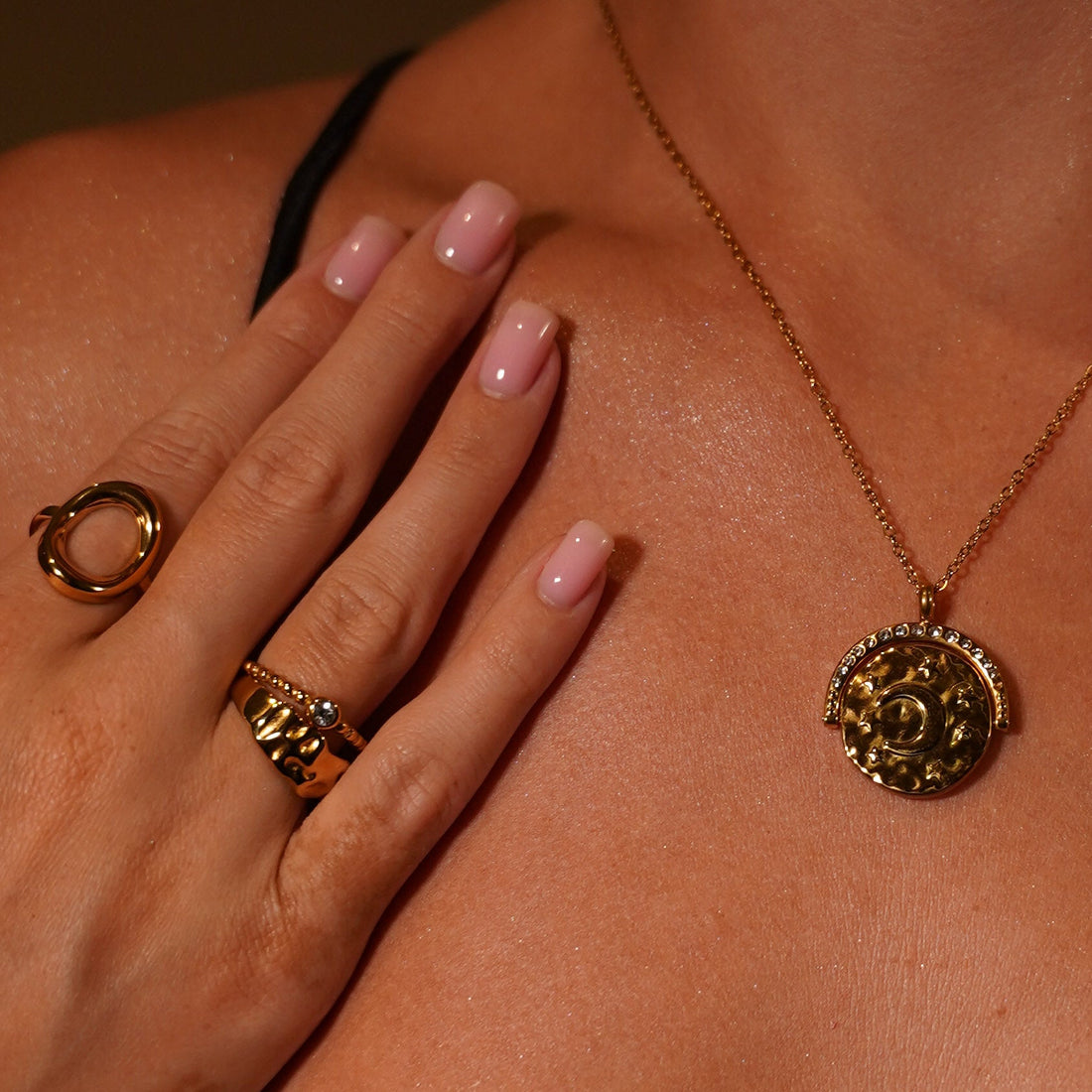 Poppy | Gold Plated Adjustable Ring