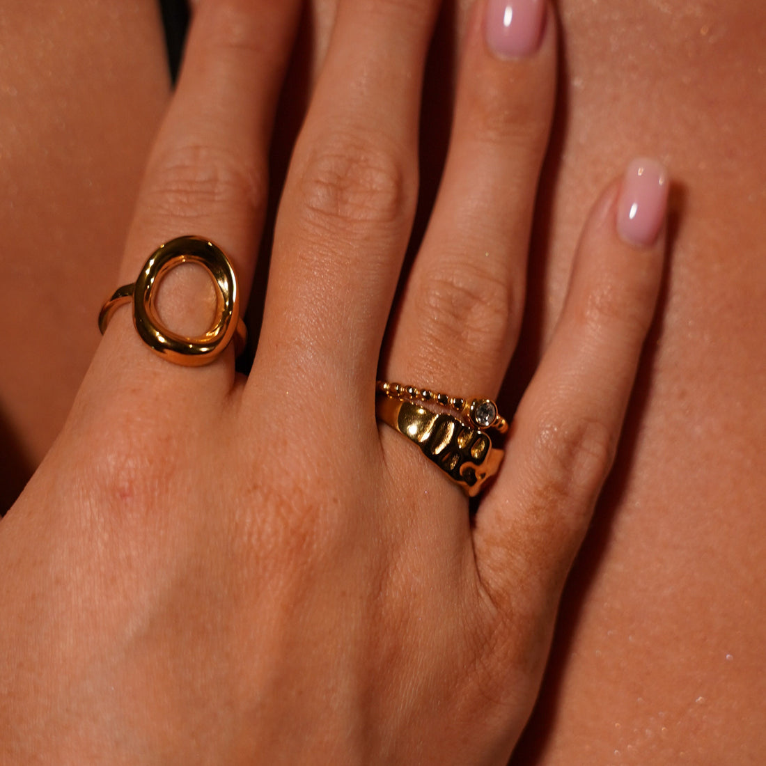 Poppy | Gold Plated Adjustable Ring