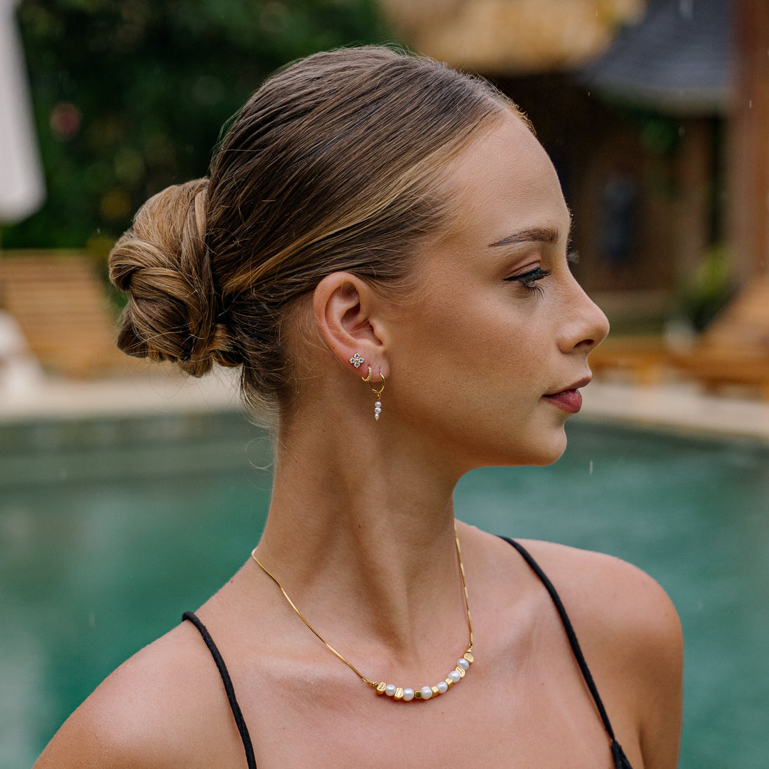 Darcy | Freshwater Pearl Huggie Earrings