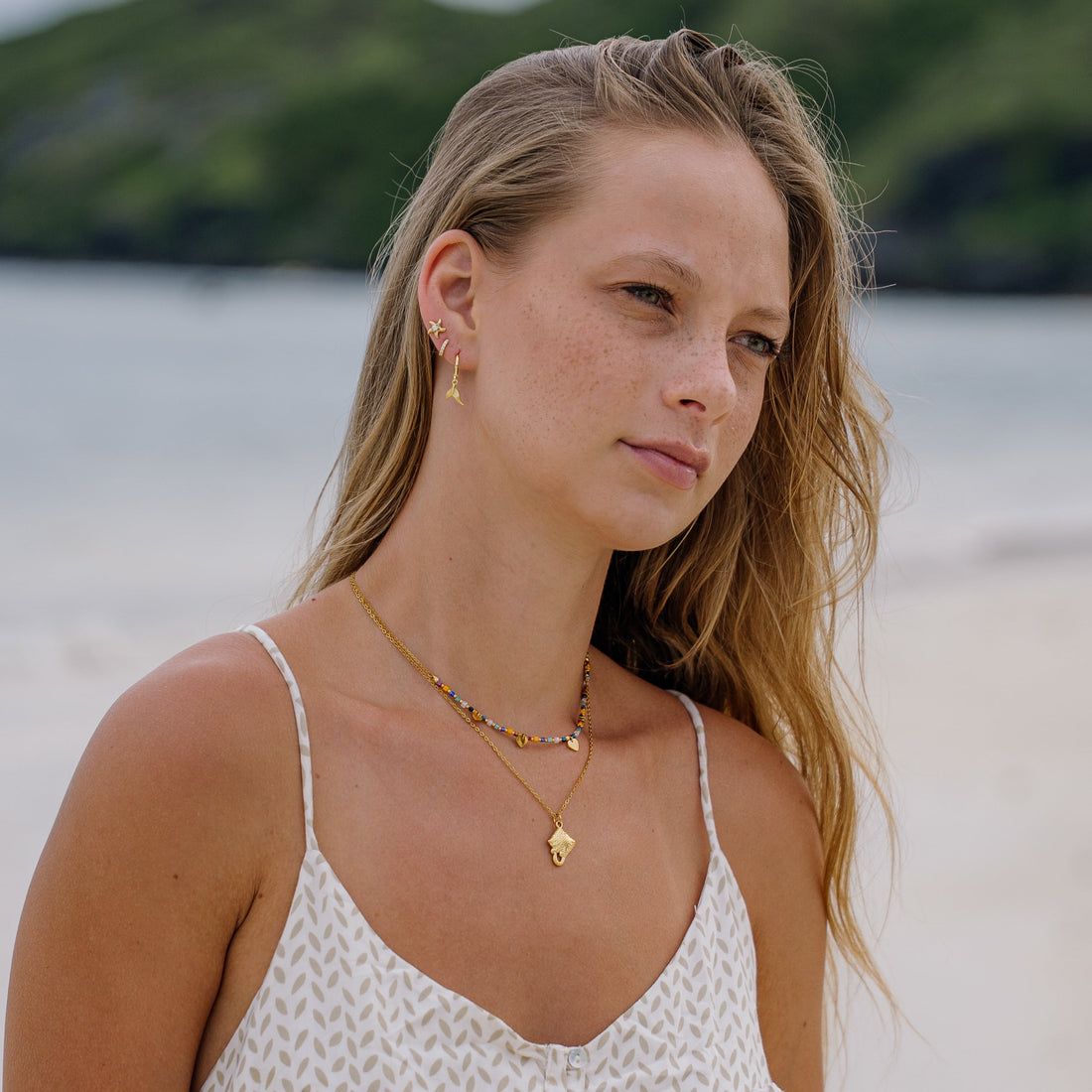 Mermaid | Gold Plated and Sterling Silver Hoop Earrings