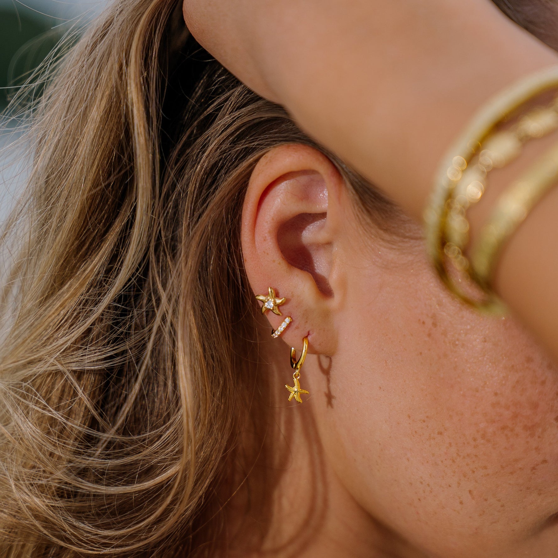 Hayman Starfish Huggie Earrings | 18k Gold Plated or Stainless Steel