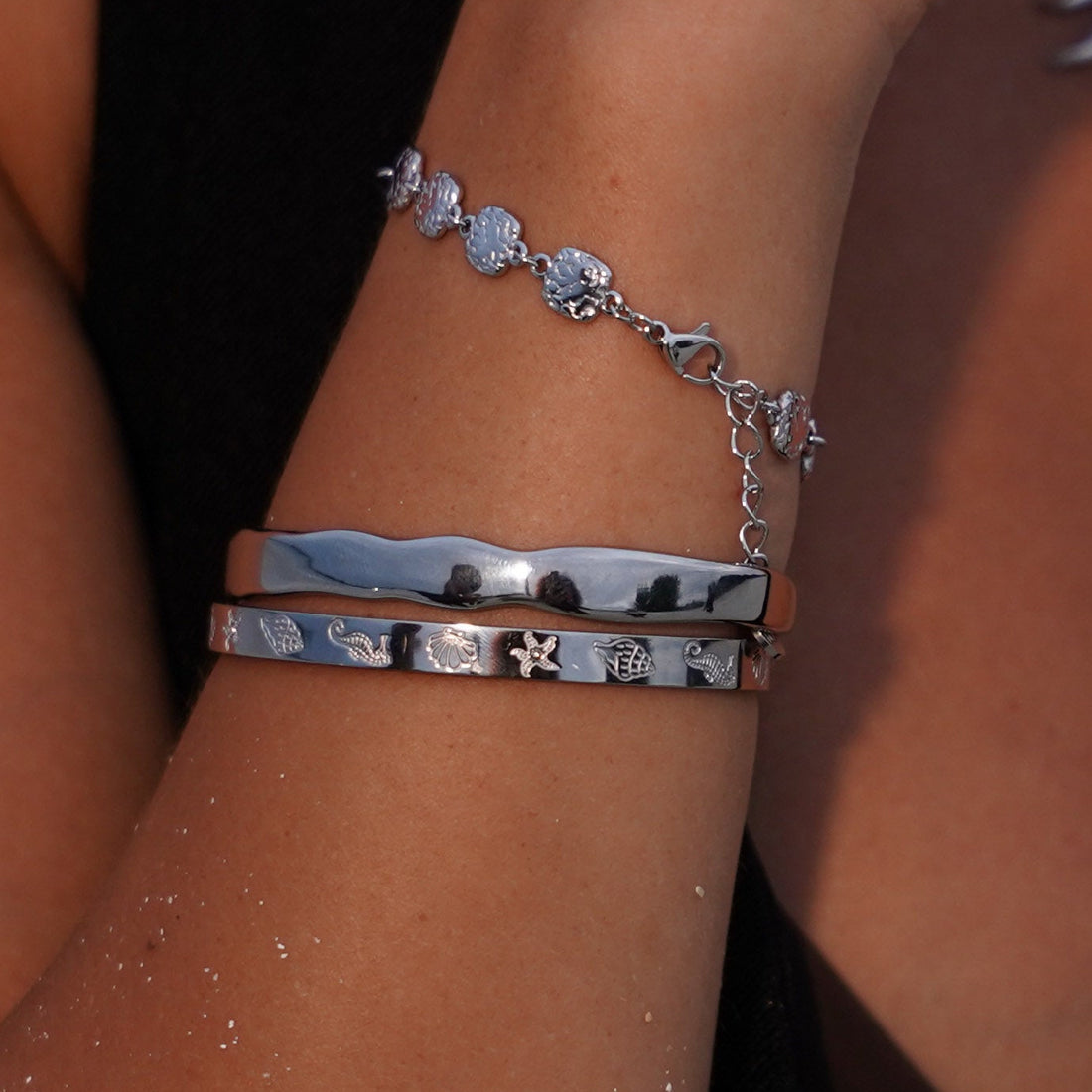 Lexi | Stainless Steel 18K Gold Plated Cuff Bangle