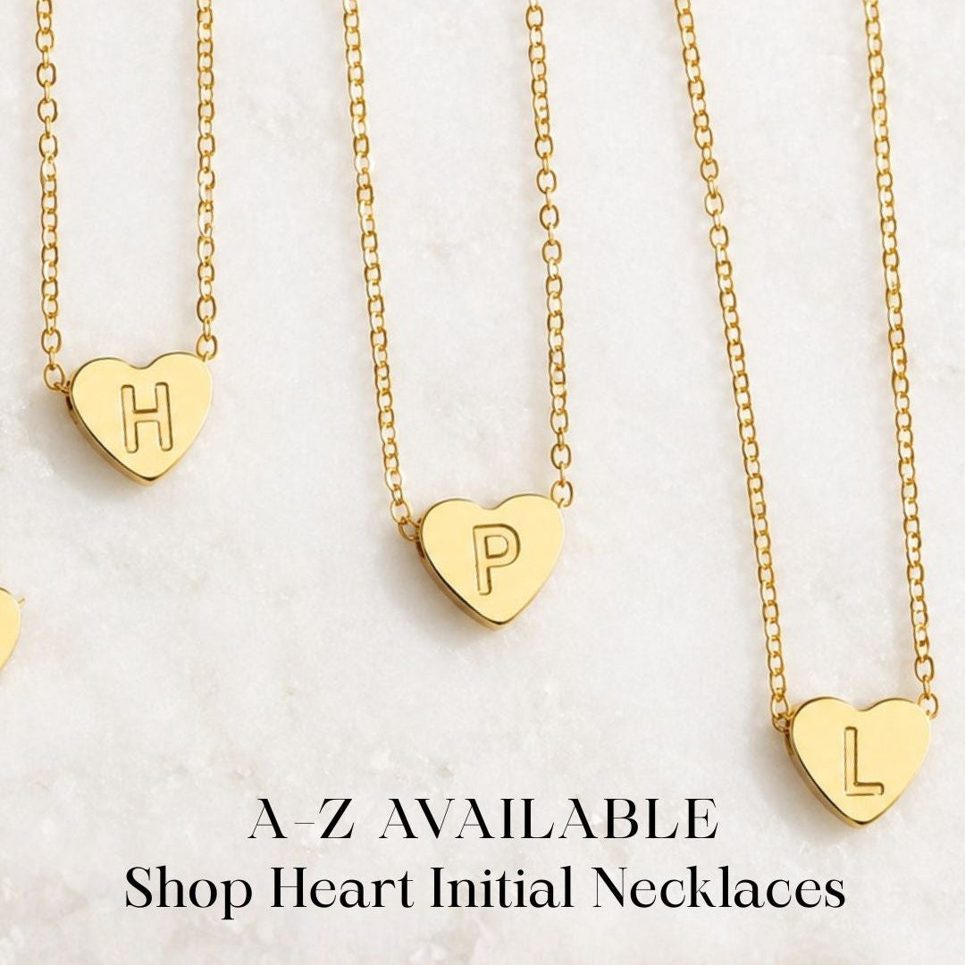 Initial Necklaces - Stainless Steel or Gold Plated Pendant Necklace